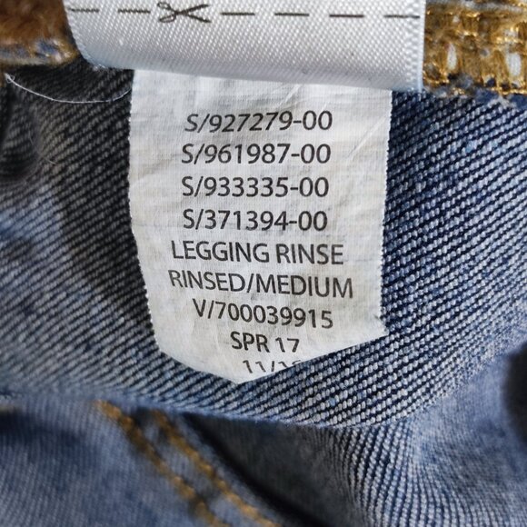 Gap Leggings/Jeggings mid rise skinny stretchy women's size 14 R ink blue colour - Picture 8 of 13